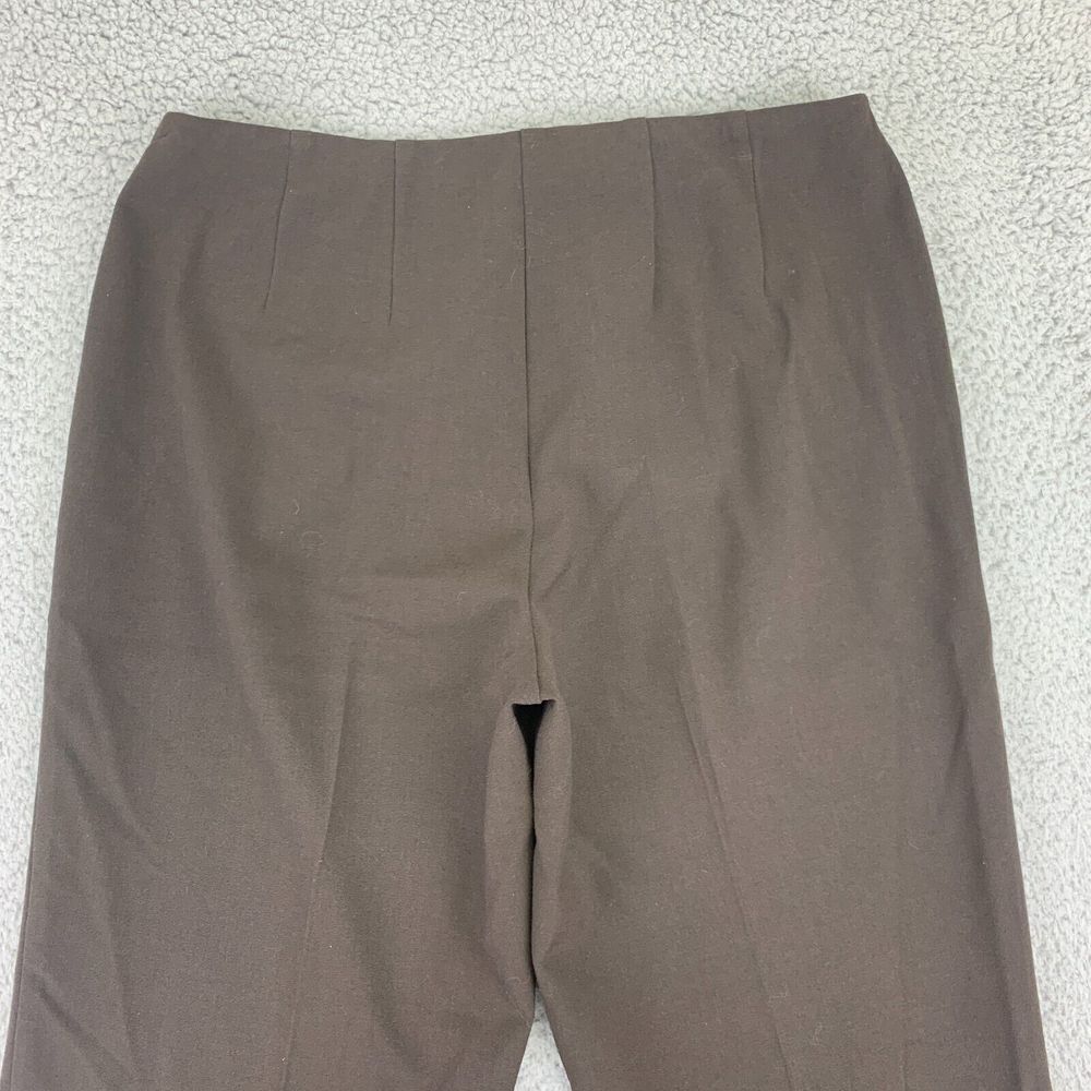 Emma James Pants Womens 4 Petite Brown Mid-Rise Straight Leg Stretch Dress Slack - Picture 2 of 10